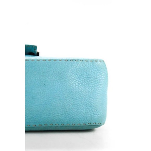 FENDI Mamma Selleria Soft Turquoise Baguette - Picture 9 of 10